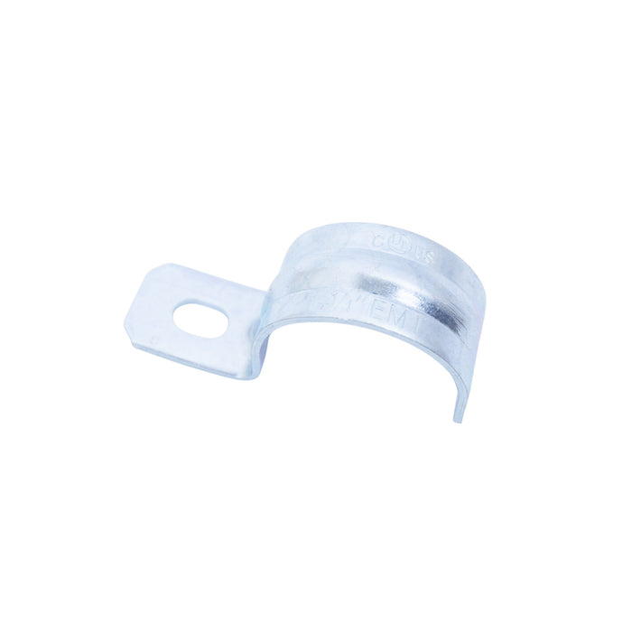 Steel EMT One Hole Strap, Zinc Plated - Various Sizes