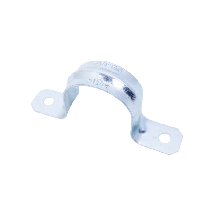 Steel EMT Two Hole Strap, Zinc Plated - Various Sizes