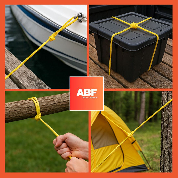 1/8-Inch x 1000-Foot 100% Nylon Yellow Diamond Braided Rope