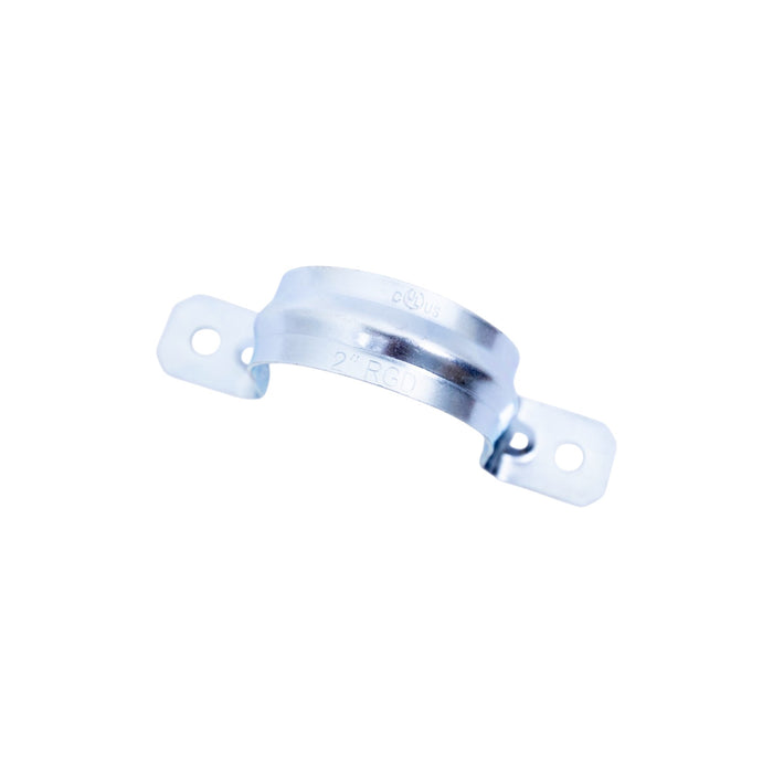 Rigid Two Hole Steel Strap - Zinc Plated- Various Sizes