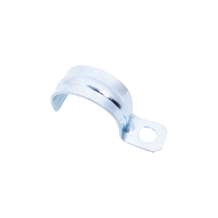 Rigid Steel One Hole Strap - Zinc Plated - Various Sizes